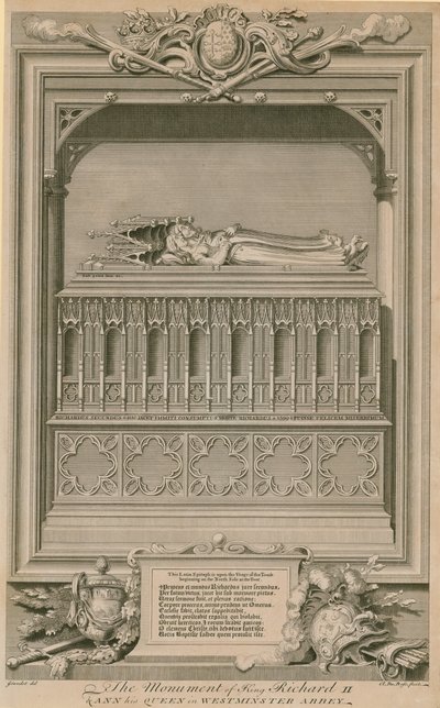 The Monument of King Richard II and Ann his Queen by Hubert Francois Gravelot